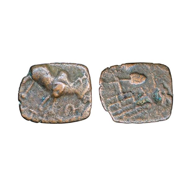 Satavahanas, Kochchiputra (c. 100 BC), Newasa-Paithan Region, Copper Unit, 1.49 gms
