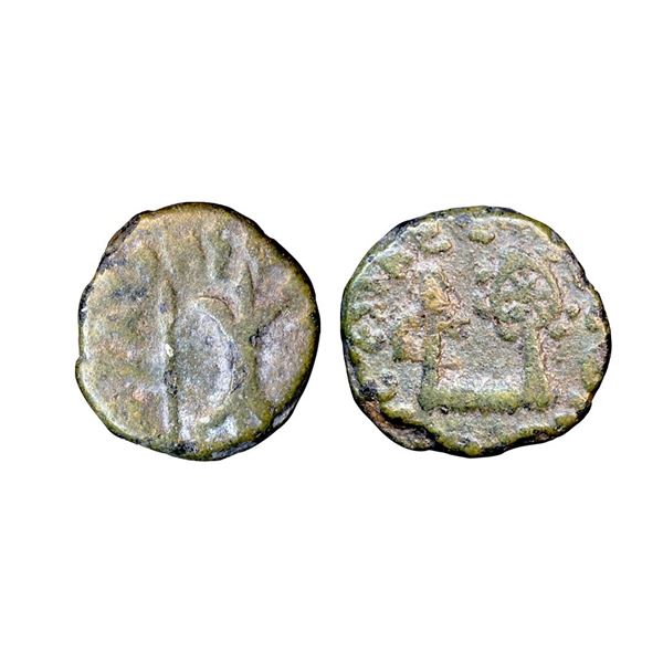 Western Kshtrapas (Kshaharatas), Bhumaka (1st Century BC/AD), Copper Unit, 3.99 gms,