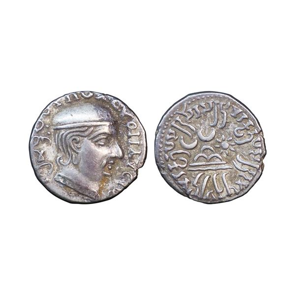 Western Kshatrapas, Kardamaka dynasty, Rudrasimha as Mahakshatrapa (190-197 AD), Silver Drachm, 2.20