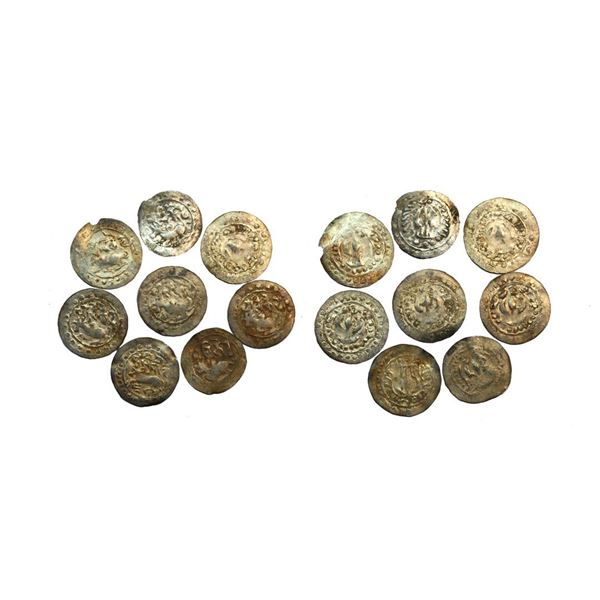 Harikelas, Eastern Bengal, (7th-9th Century AD), Set of 8, Silver Unit,