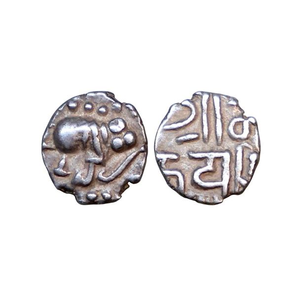 Chalukyas of Gujarat, silver dirham of Siddharaja Jaya Simha (1094-1144 AD), 0.33 gm