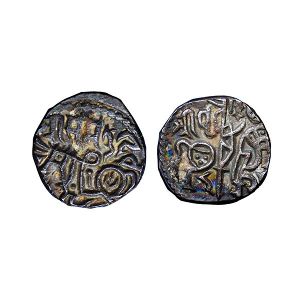 Chauhans of Ajmer, Prithvi Raja III (1179-1192 AD), Billon Jital, 3.36 gms.