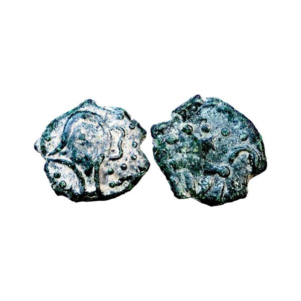 Saurashtra Region(12-13th Century), Copper Unit, 1.02 gms,