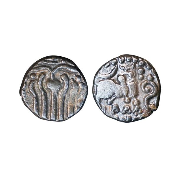 Vijayanagara Empire, Sangama Dynasty, Harihararaya I, Copper Kasu, 3.46 gms