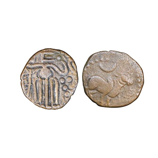 Vijayanagara Empire, Sangama Dynasty, Harihararaya I, Copper Kasu, 3.16 gms,