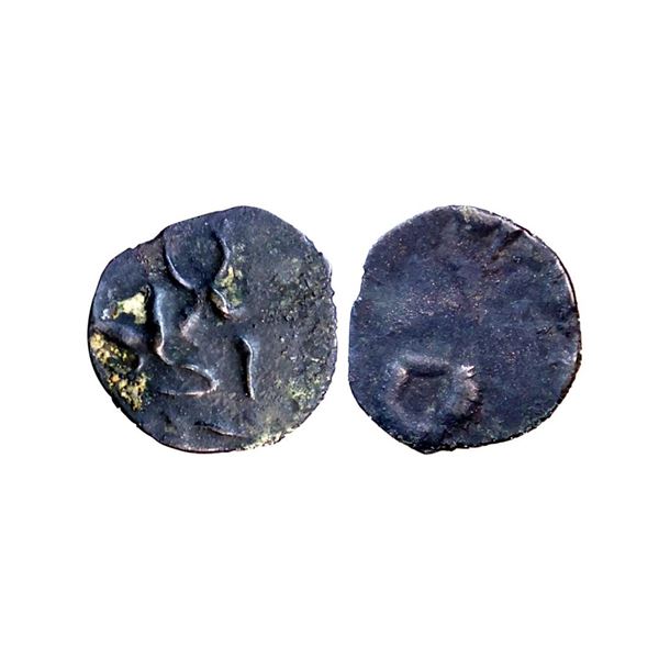 Anandas of Banavasi (300-345 AD), Anonymous Type, Potin Unit, 0.26 gms,
