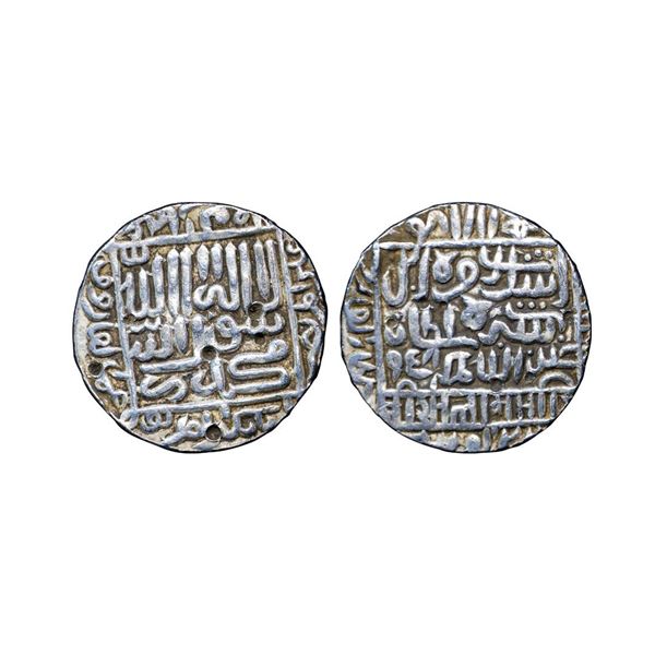 Sultans of Delhi, Suris, silver rupee of Islam Shah (1545-1552 AD), mintless type, 1477 type, AH 958