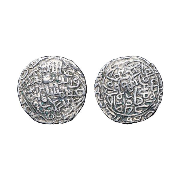 Bengal Sultan, Silver tanka of Ghiyath al-Din 'Azam Shah (1389-1410 AD), Hadrat Firuzabad mint, 810A