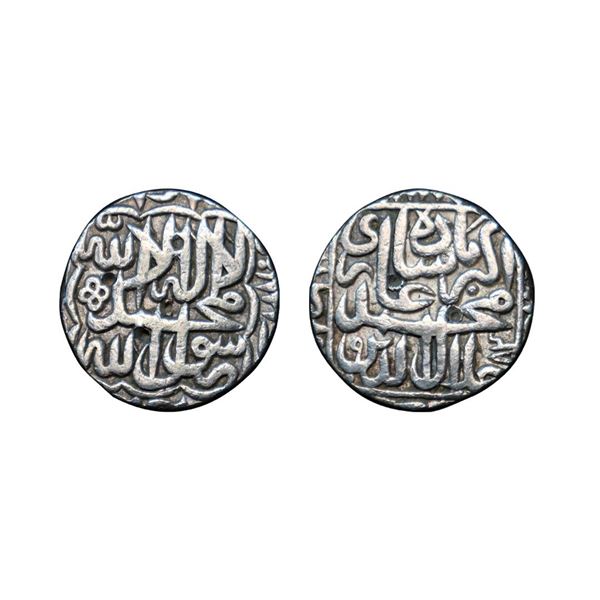 Akbar (AH 963-1014, 1556-1605 AD), Silver Rupee, 11.26 gms, Agra Mint, AH 984, very fine, scarce.