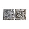 Image 1 : Akbar (AH 963-1014, 1556-1605 AD), Silver Square Rupee, 11.18 gms,