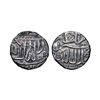 Image 1 : Akbar (AH 963-1014, 1556-1605 AD), Provincial issues, Silver Mahmudi, 5.59 gms, Mulher Mint, Swastik