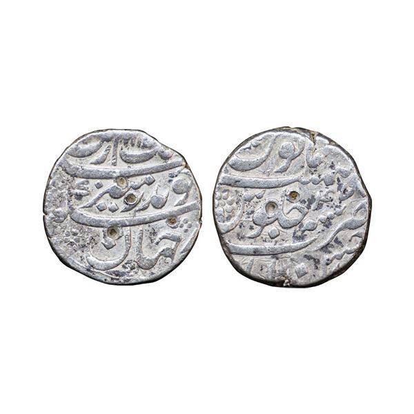Aurangzeb (AH 1068-1118, 1658-1707 AD), Silver Rupee, 11.37 gms, Ahsanabad Mint, AH 1115, RY 47, KM