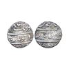 Image 1 : Aurangzeb (AH 1068-1118, 1658-1707 AD), Set of 2 coins, Silver 1/2 Rupee, 5.64 gms,