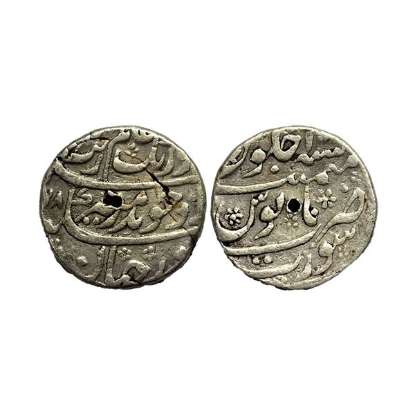 Aurangzeb (1658-1707 AD), silver rupee, surat mint,11.23g,