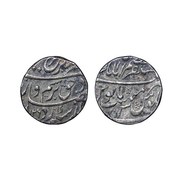 Farrukhsiyar, Silver Rupee, 11.52g, Mustaqir ul-Mulk Azimabad Mint, AH1126/ RY 4 (KM 377.14).