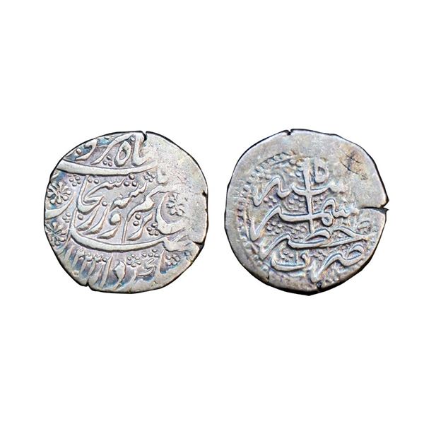 Durrani, Shuja al Mulk Second Reign ( AH 1218 - 1224 / 1803 - 1808 AD ) Silver Rupee, 10.85 gms,