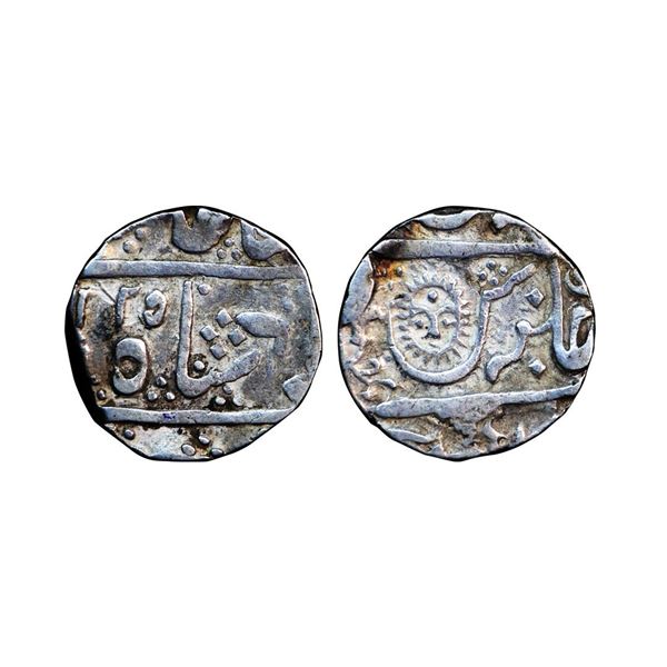 Indore State, INO Shah Alam II (AH 1174-1221, 1759-1806 AD), Silver Rupee, 11.08 gms,
