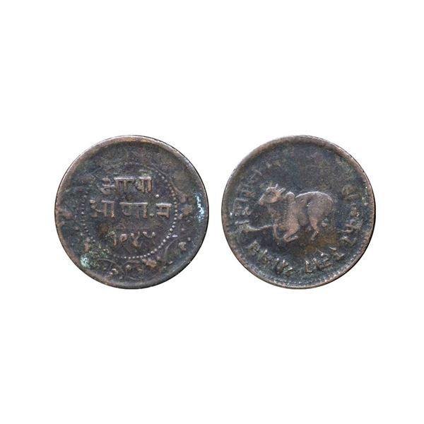 Indore, Shivaji Rao (1886-1903), Copper Half-Anna, 12.52 gms.