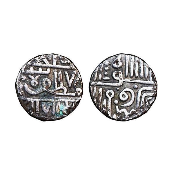 Nawanagar State, Jam Vibhaji (VS 1909-1951/1852-1894 AD), Copper Dokdo, 4.38 gms