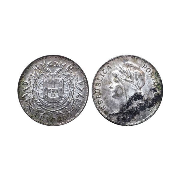 Portugal, 1915, Silver Escudo, 24.98 gms,