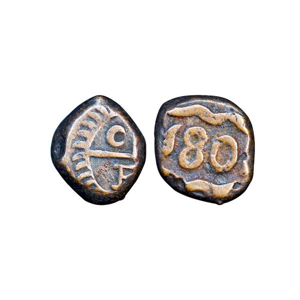 Madras Presidency, Copper Dudu, 6.09 gms,
