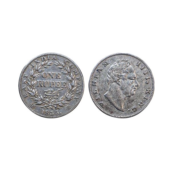 William IIII, Silver One Rupee, 1835, 19 Berries