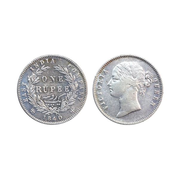 Victoria Queen, Silver Rupee, 1840,
