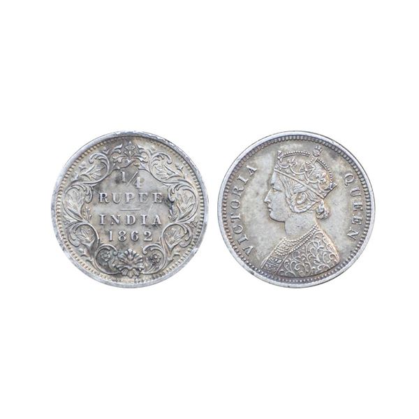 Victoria Empress, Silver ¼ Rupee, 1862, Calcutta Mint,