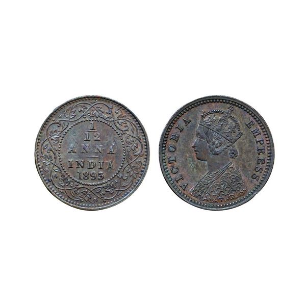 Victoria Empress, copper 1/12 anna, 1893, Calcutta mint