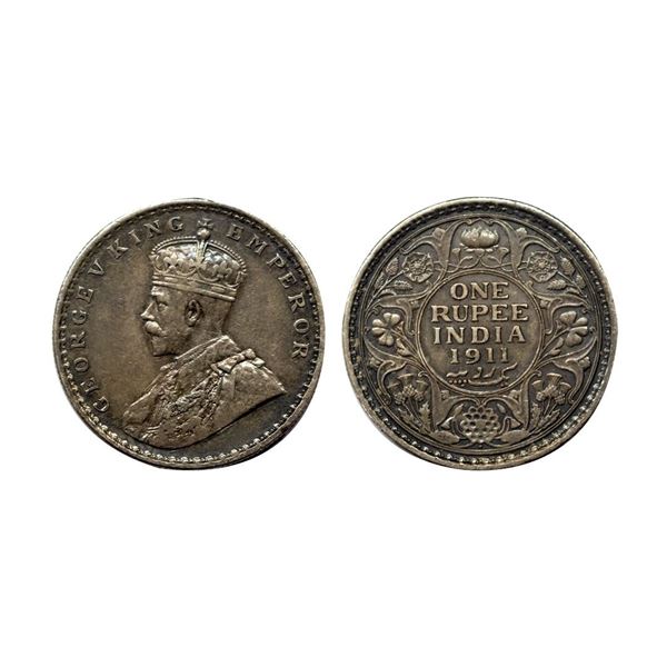 George V, Silver Rupee, 1911, Bombay Mint (Prid 217).