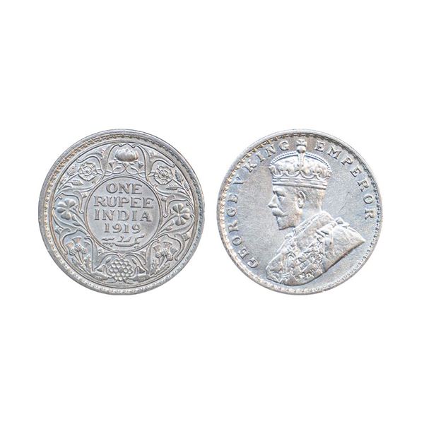 George V, 1919, Silver Rupee, Bombay Mint,