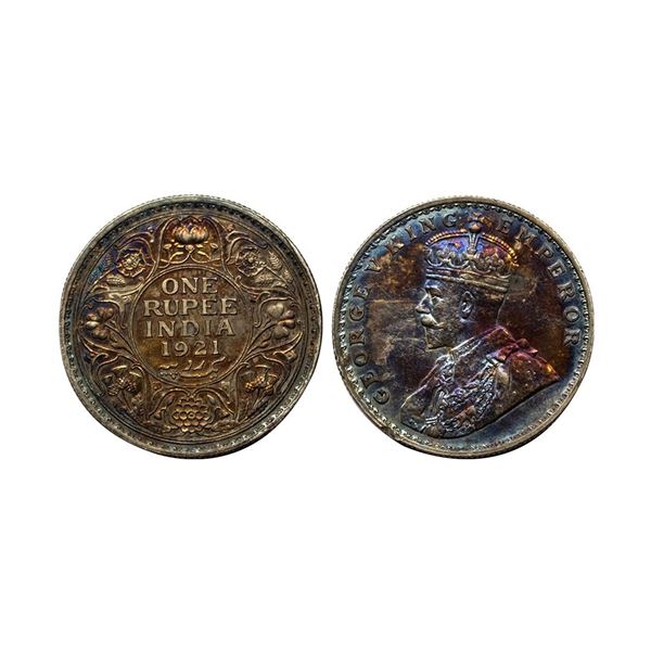 George V, Silver Rupee, 1921, Bombay Mint (Prid 227).