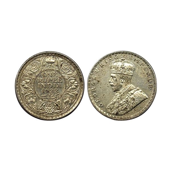 George V, Silver Rupee, 1922, Bombay Mint (Prid 228).