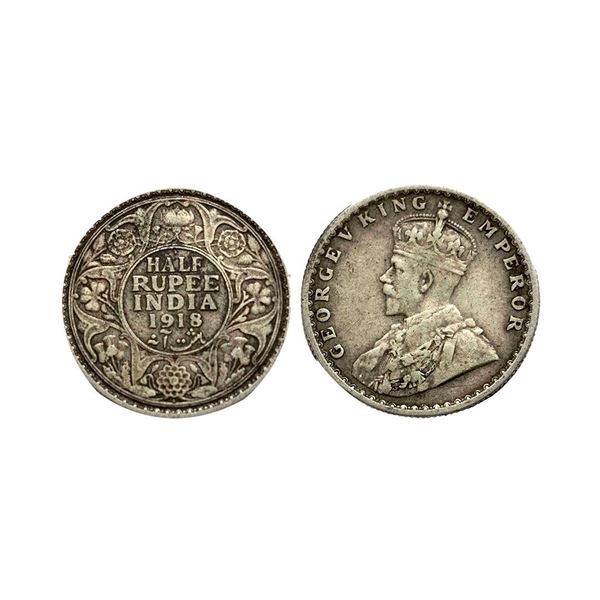 George V King, Silver1/2 , 1918,