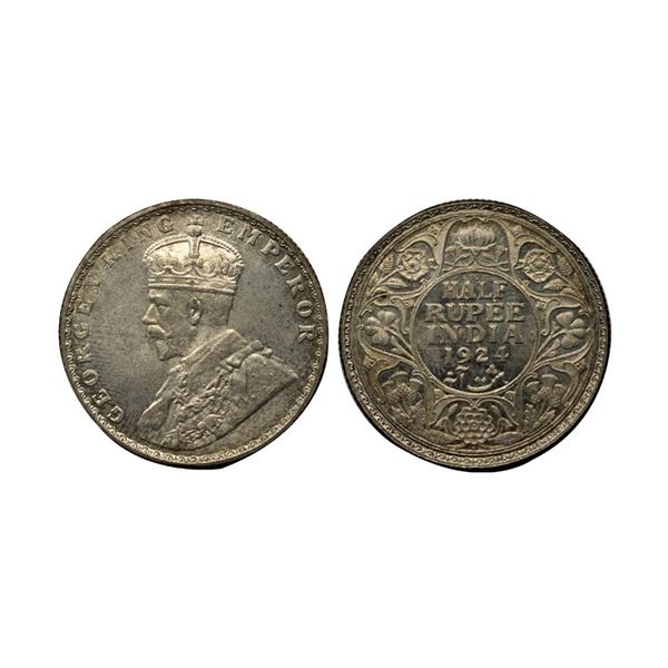 George V, Silver ½ Rupee, 1924, Bombay Mint, (Prid 346)