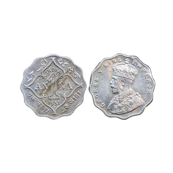 George V, Cupro-Nickel 1 Anna, 1935, Bombay Mint,