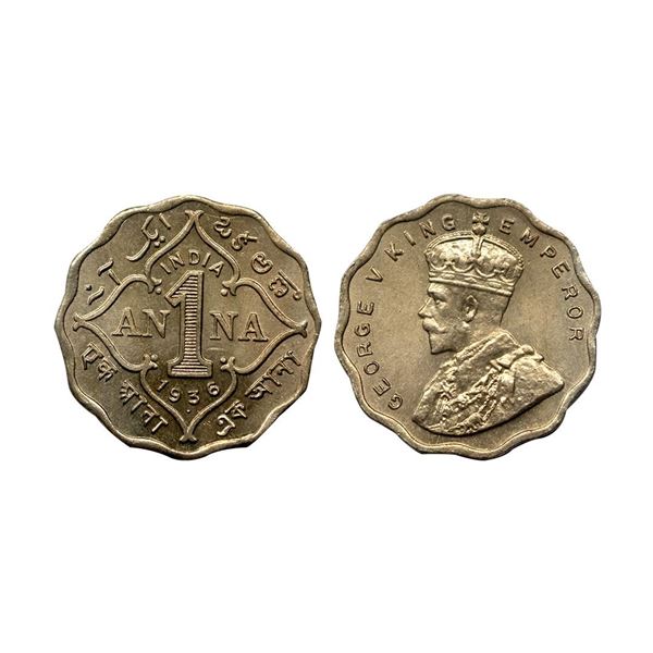 George V, Cupro-Nickel Anna, 1936, Bombay Mint (Prid 958)
