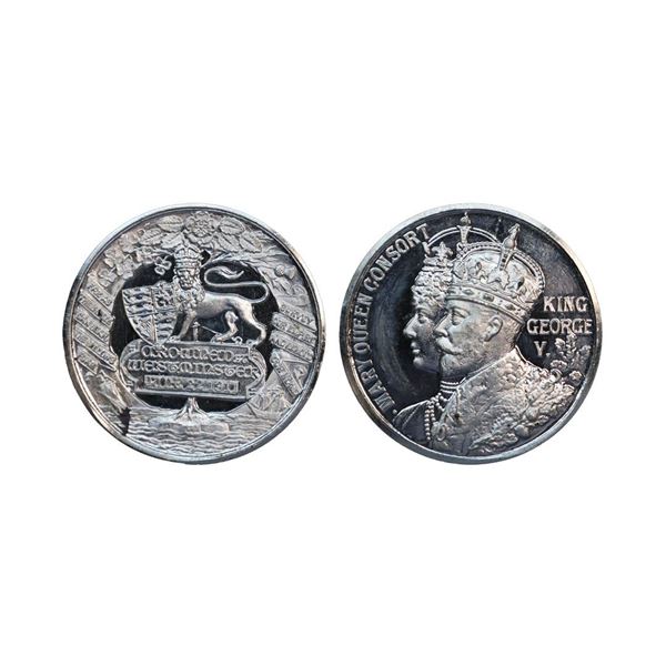 British India ,King George V & Queen Marry, Silver Medal, 15.10 gms,