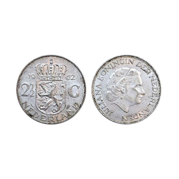 Netherlands, Juliana(1959-1966), Silver 2 ½ Gulden, 15.03 gms,