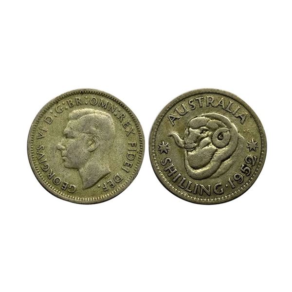 Silver Shilling,Australia, George V, 1952
