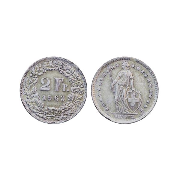 Switzerland, Silver 2 Francs, 10.01 gms