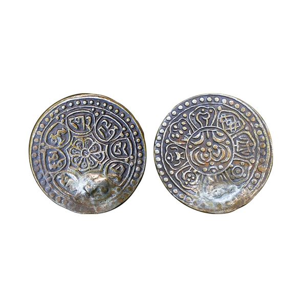 Tibet, Ganden Phodrang (1642-1959 AD), Silver Tangka "Ga-den Tangka", 4.33 gms