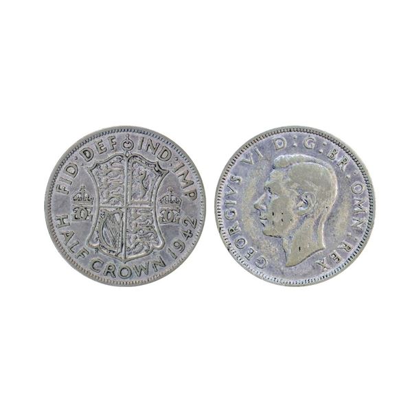 United Kingdom, George VI, 1942, Silver ½ Crown, 14.00 gms