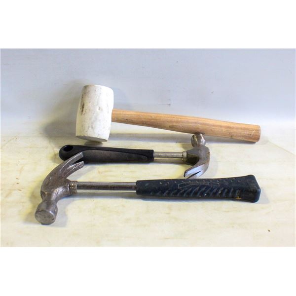 2 HAMMERS PLUS RUBBER MALLET