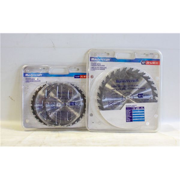 NEW MASTERCRAFT SAW BLADES 10" & 7 1/4"