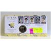 Image 1 : ROYAL MINT PRINCESS DIANA COIN+STAMP SET