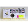 Image 1 : ROYAL MINT PRINCESS DIANA COIN+STAMP SET