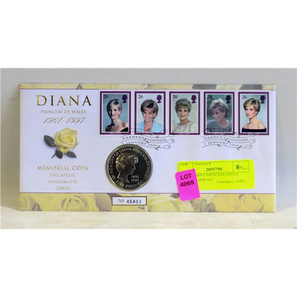 ROYAL MINT PRINCESS DIANA COIN+STAMP SET