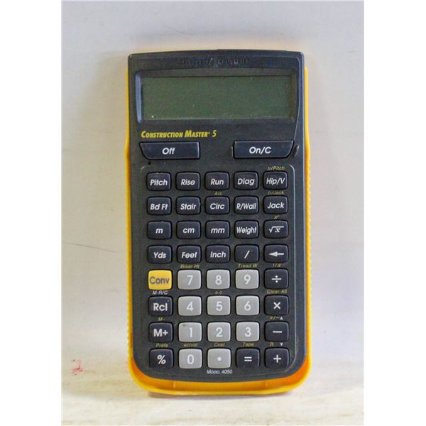CONSTRUCTION MASTER 5 CALCULATED INDUS.
