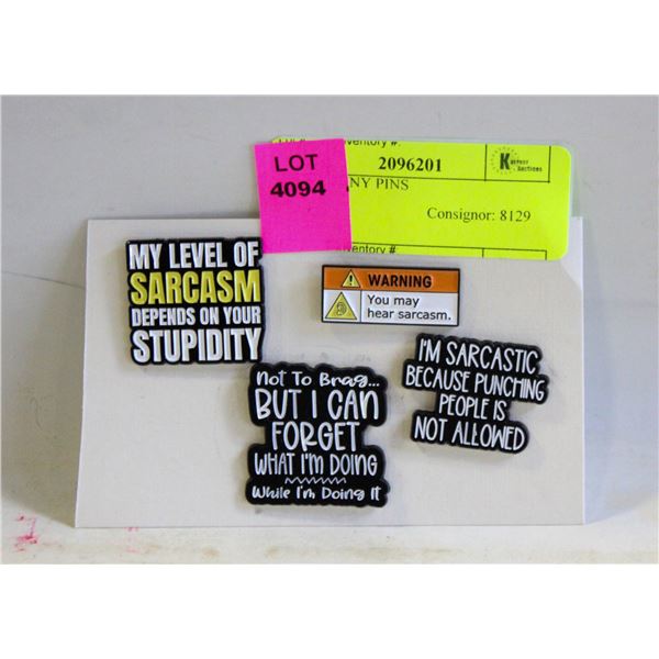 4PCS FUNNY PINS